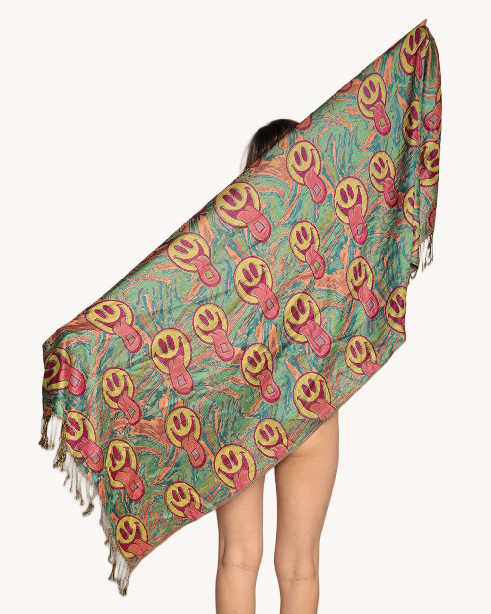 Happy Hour Jacquard Print Pashmina - Image 2