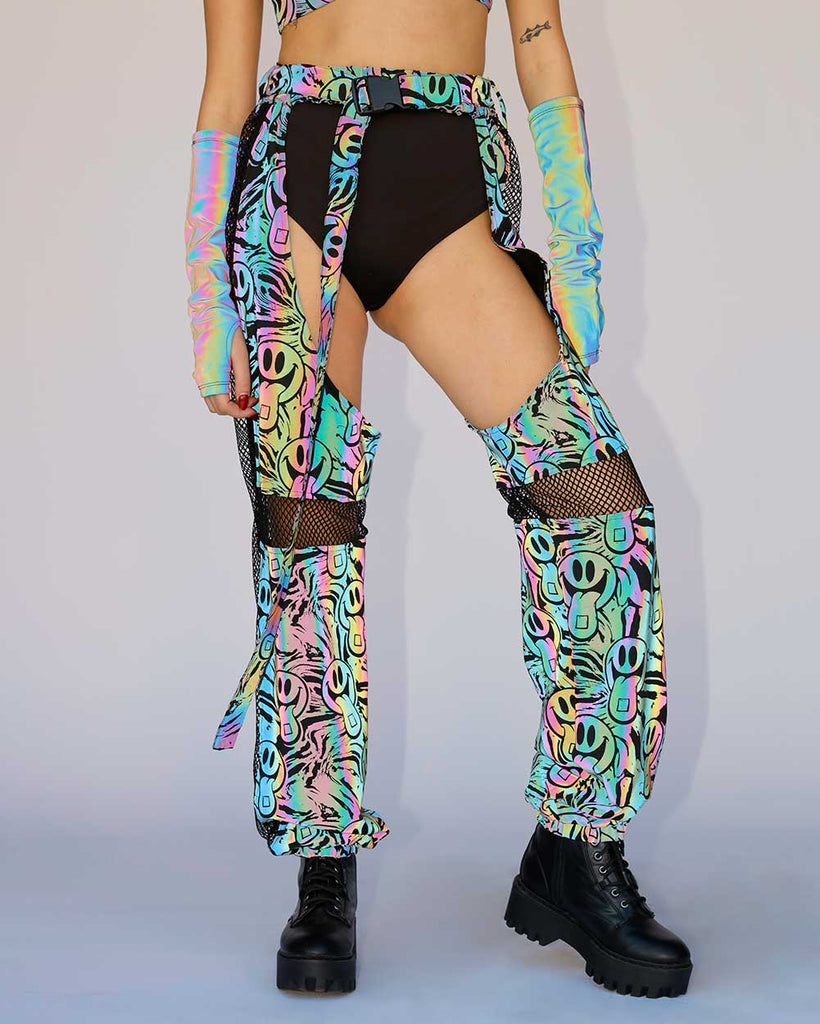 Rave Chaps Assless Chaps Rave Outfit Women Set -  UK