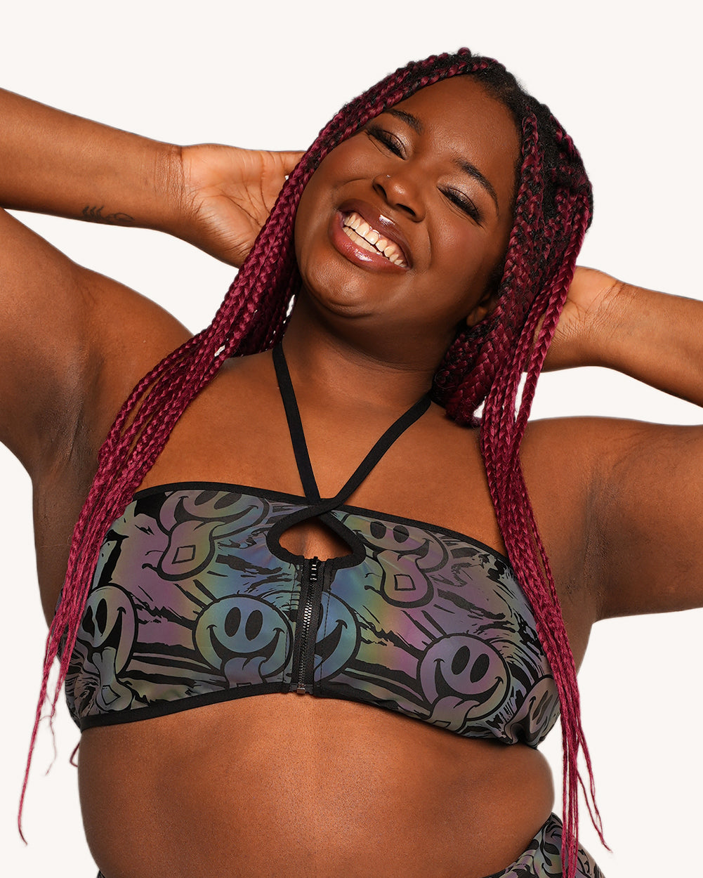 Happy Hour Rainbow Reflective Cutout Top - Image 4