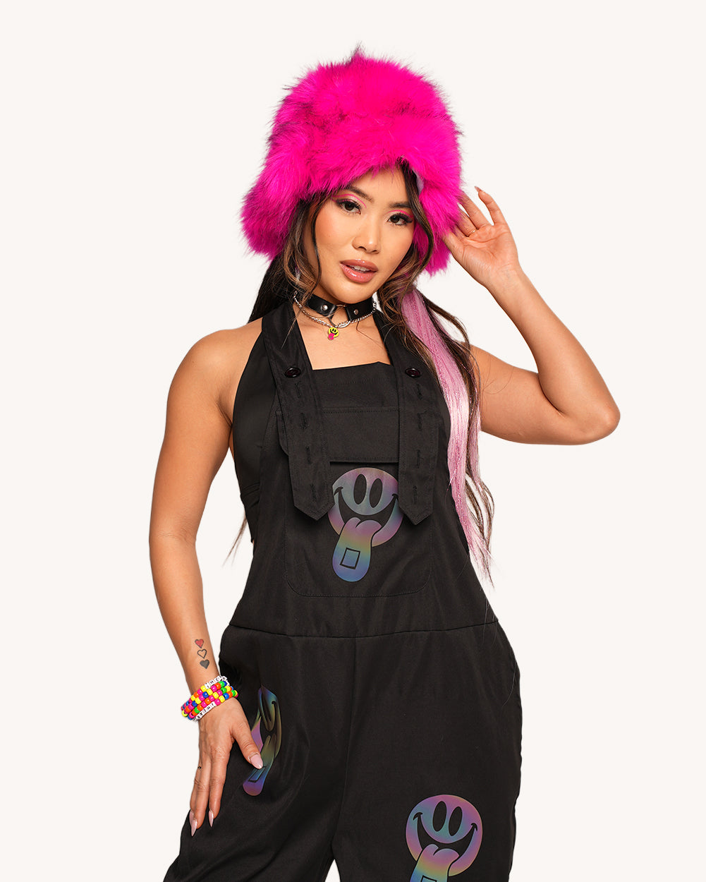 Happy Hour Rainbow Reflective Overalls - Image 34709902524599