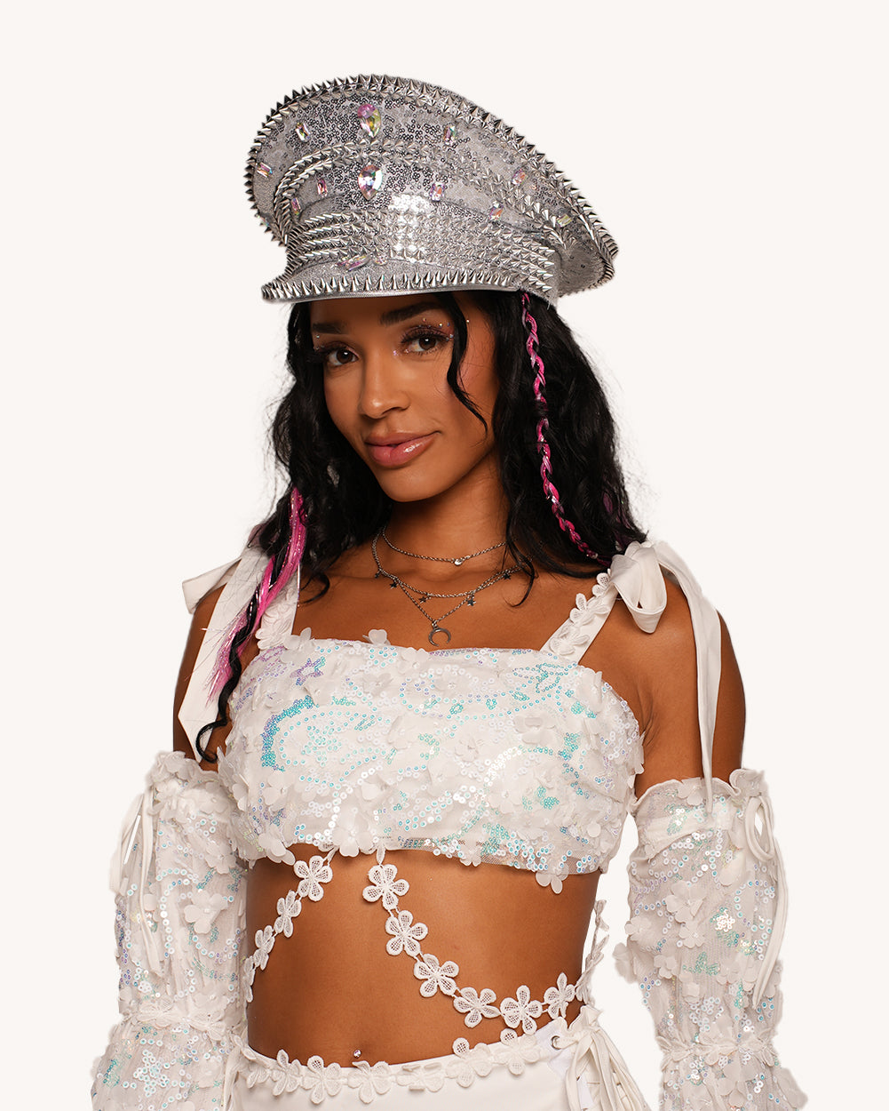 Heaven's Forever Floral Shoulder Tie Top with Sleeves - Image 32260641456311