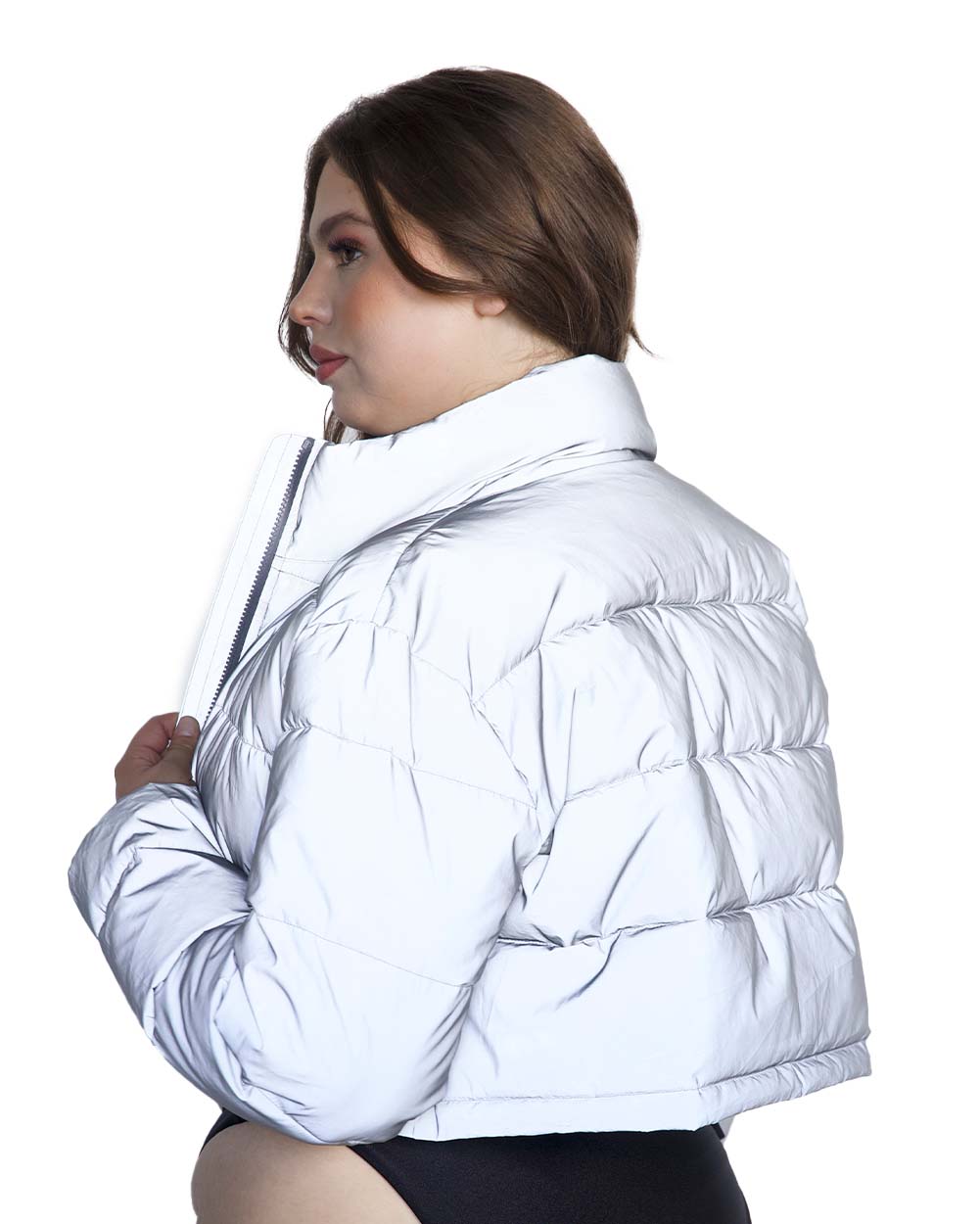 High On Bass Reflective Cropped Puffer Jacket-Curve1-Grey-Reflective3--Bailey---2XL