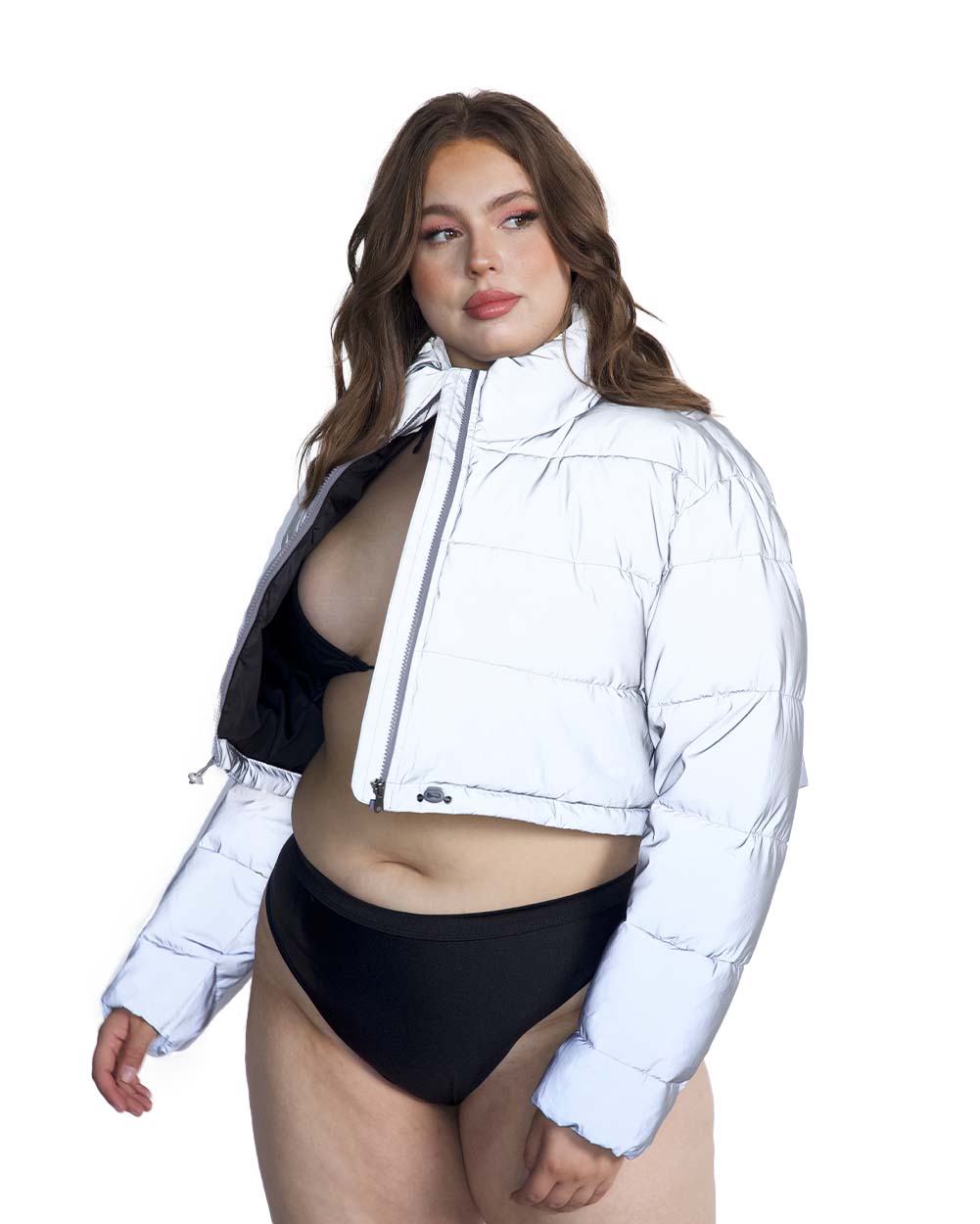 High On Bass Reflective Cropped Puffer Jacket-Curve1-Grey-Reflective2--Bailey---2XL