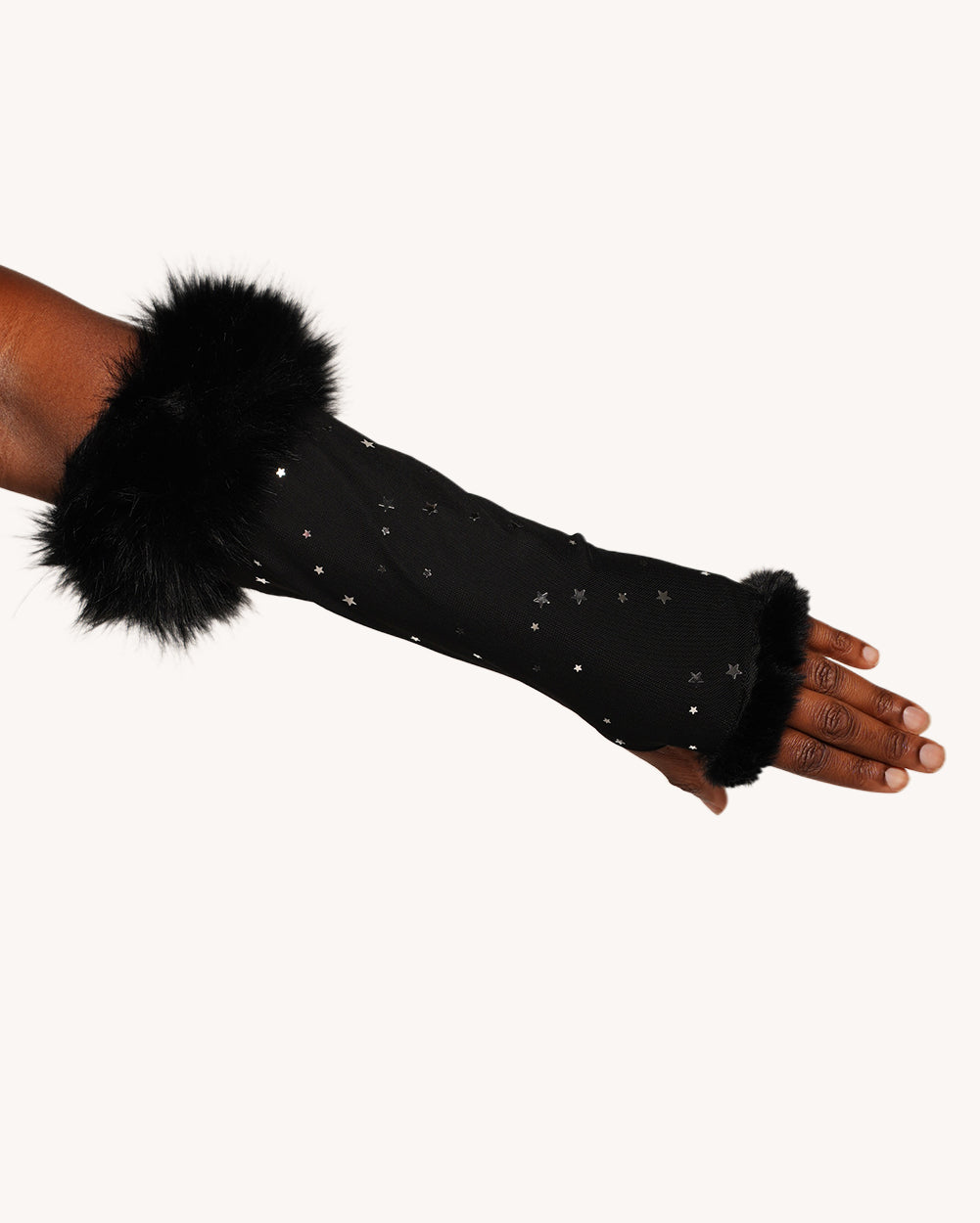 Holo Star Fur Hooded Top with Sleeves - Image 71065858965687