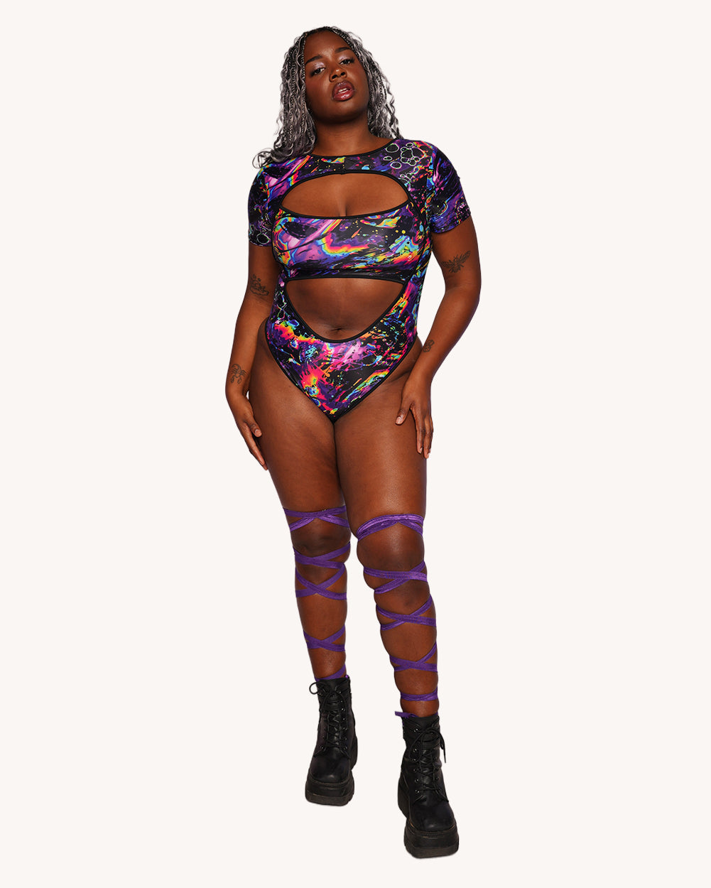 Hypnotica Cutout Bodysuit - Image 38383801172151