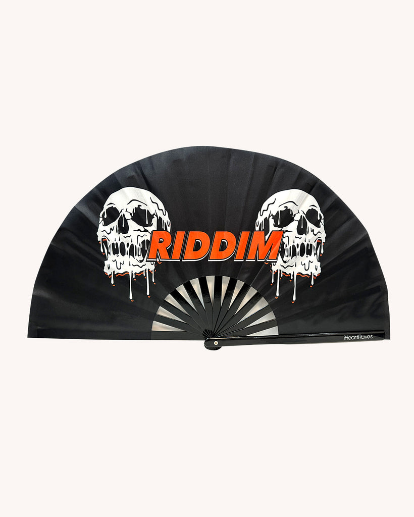 Riddim Squad Skull Hand Fan-Black/Red/White-Regular-Front--Model---S