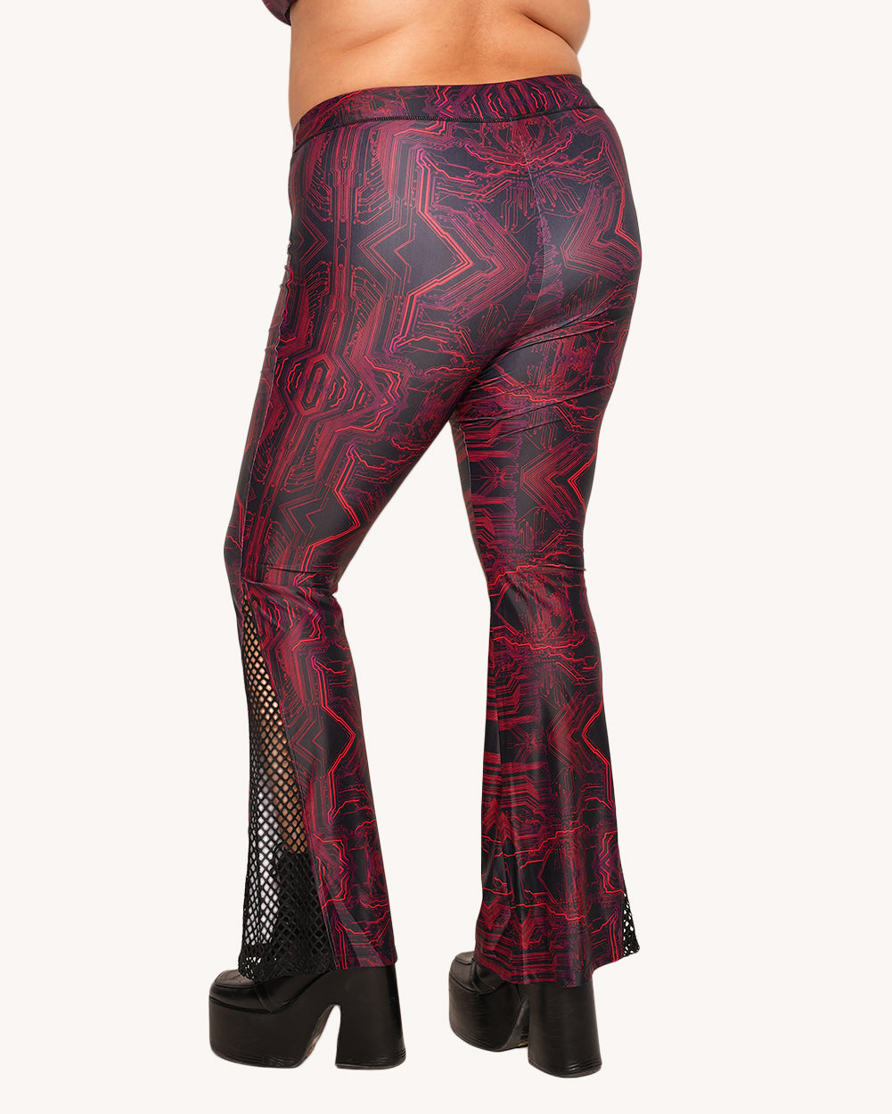 Infinite Matrix Cutout Fishnet Pants - Image 4