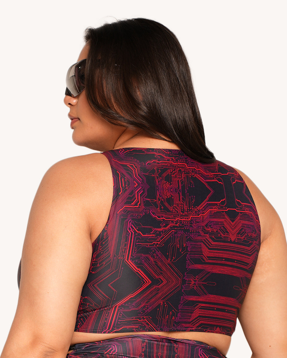 Infinite Matrix Lace Up Top - Image 4