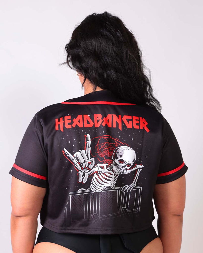 Inner Anthem Headbanger Cropped Jersey-Black/Red/White-Back--Silvia---2XL-Curve1