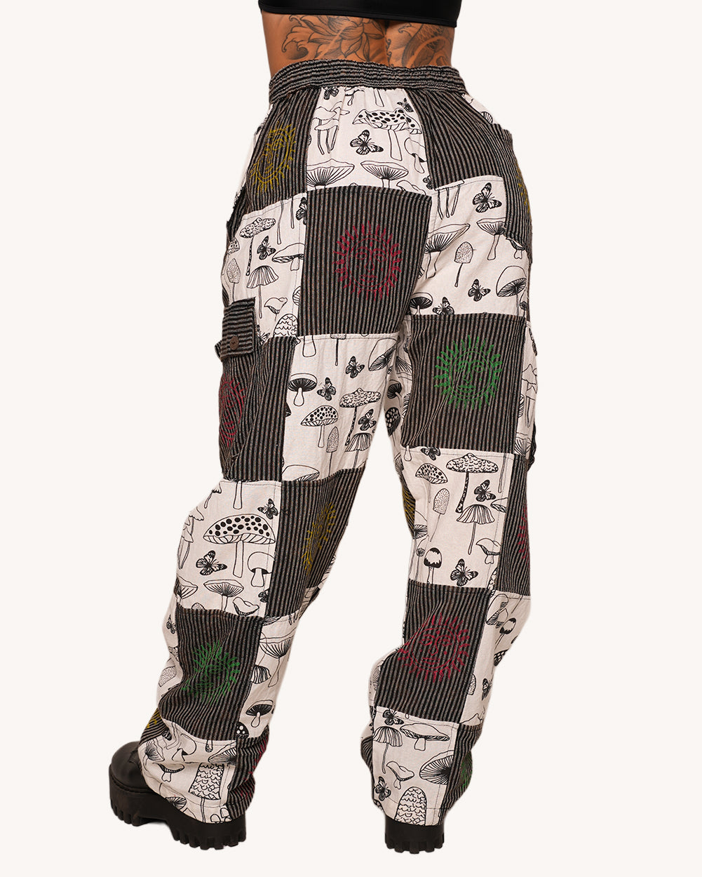 Just A Fun-Gi Patchwork Pants - Image 34328764317879