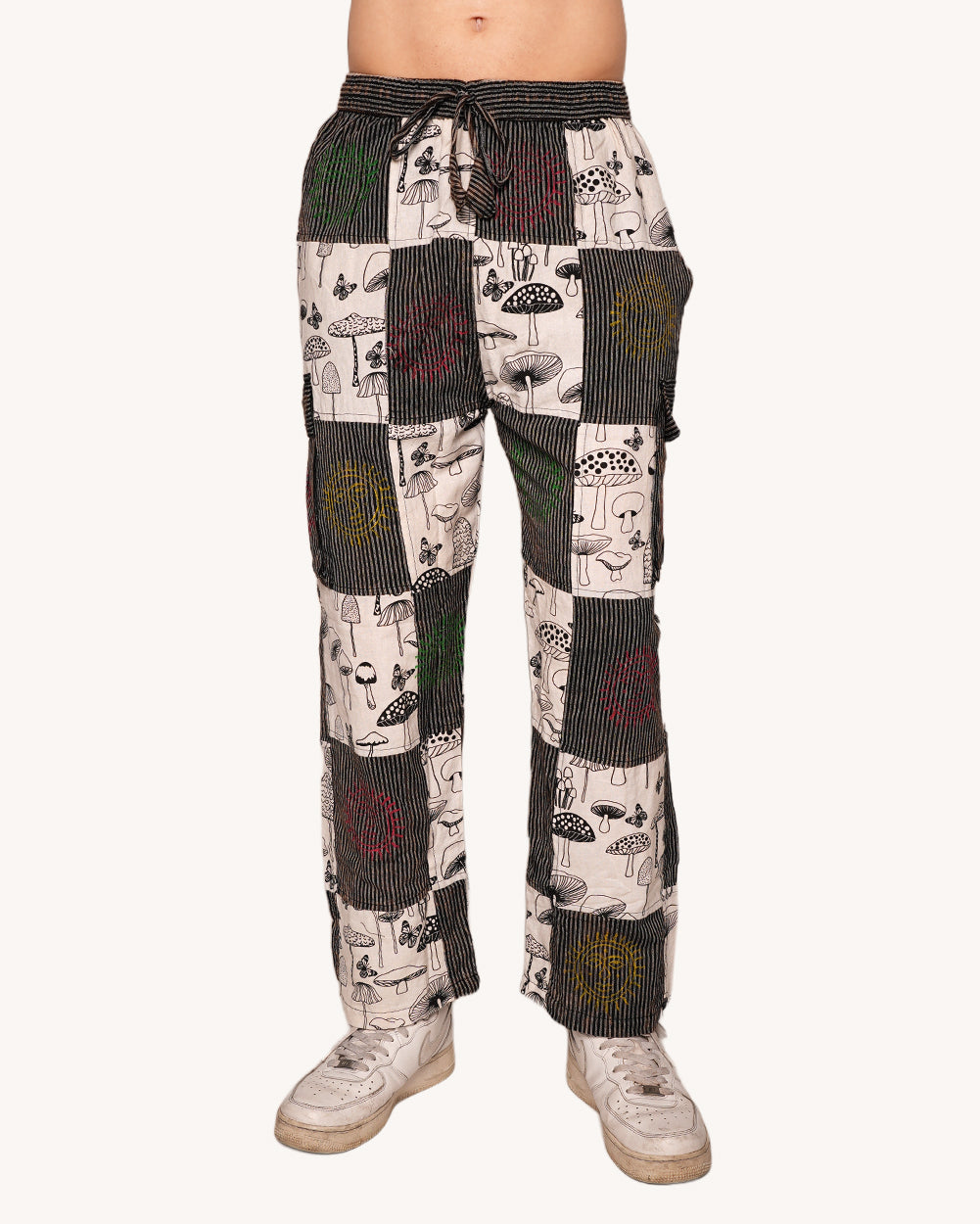 Just A Fun-Gi Patchwork Pants - Image 34506192715959
