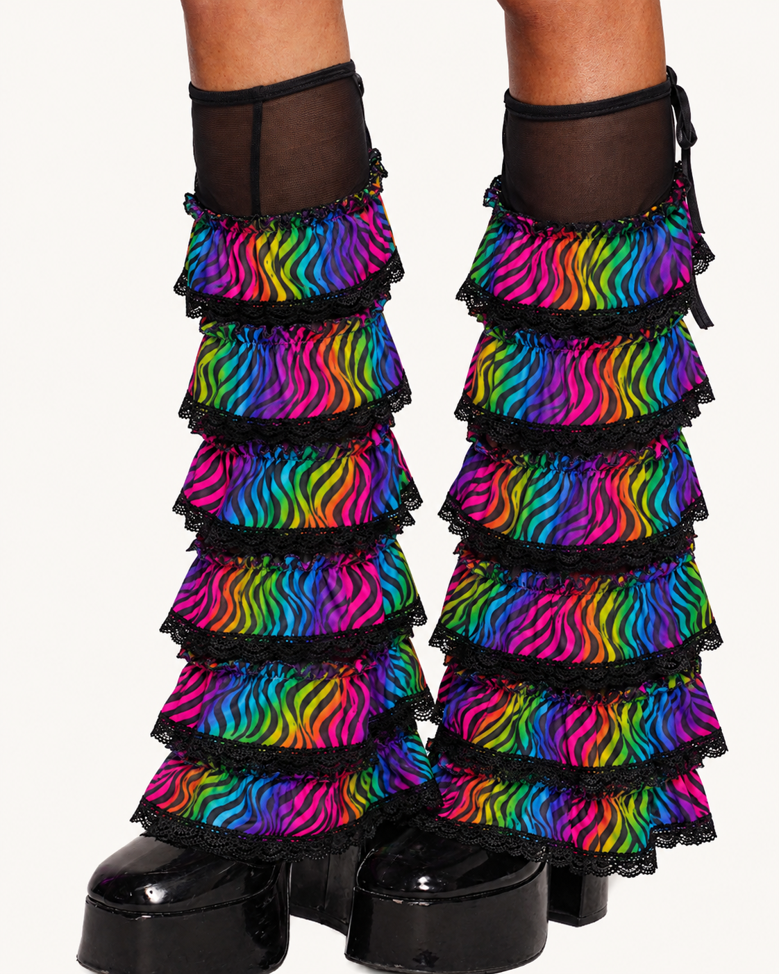 Kaleido Swirl Ruffle Leg Warmers - Image 37920629653687