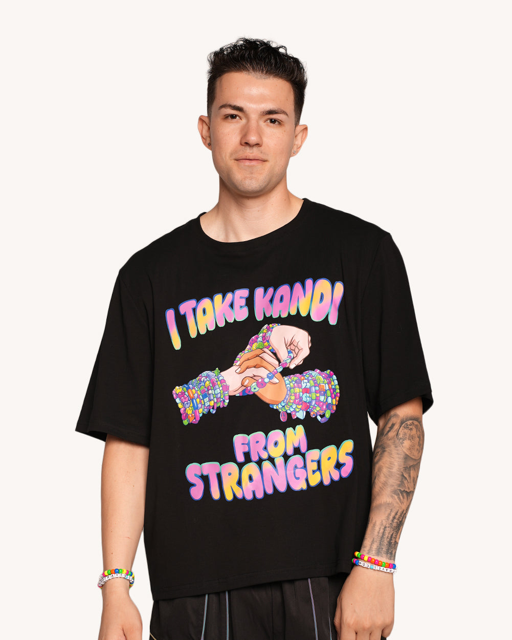 Kandi from Strangers Oversized Graphic T-shirt-Men