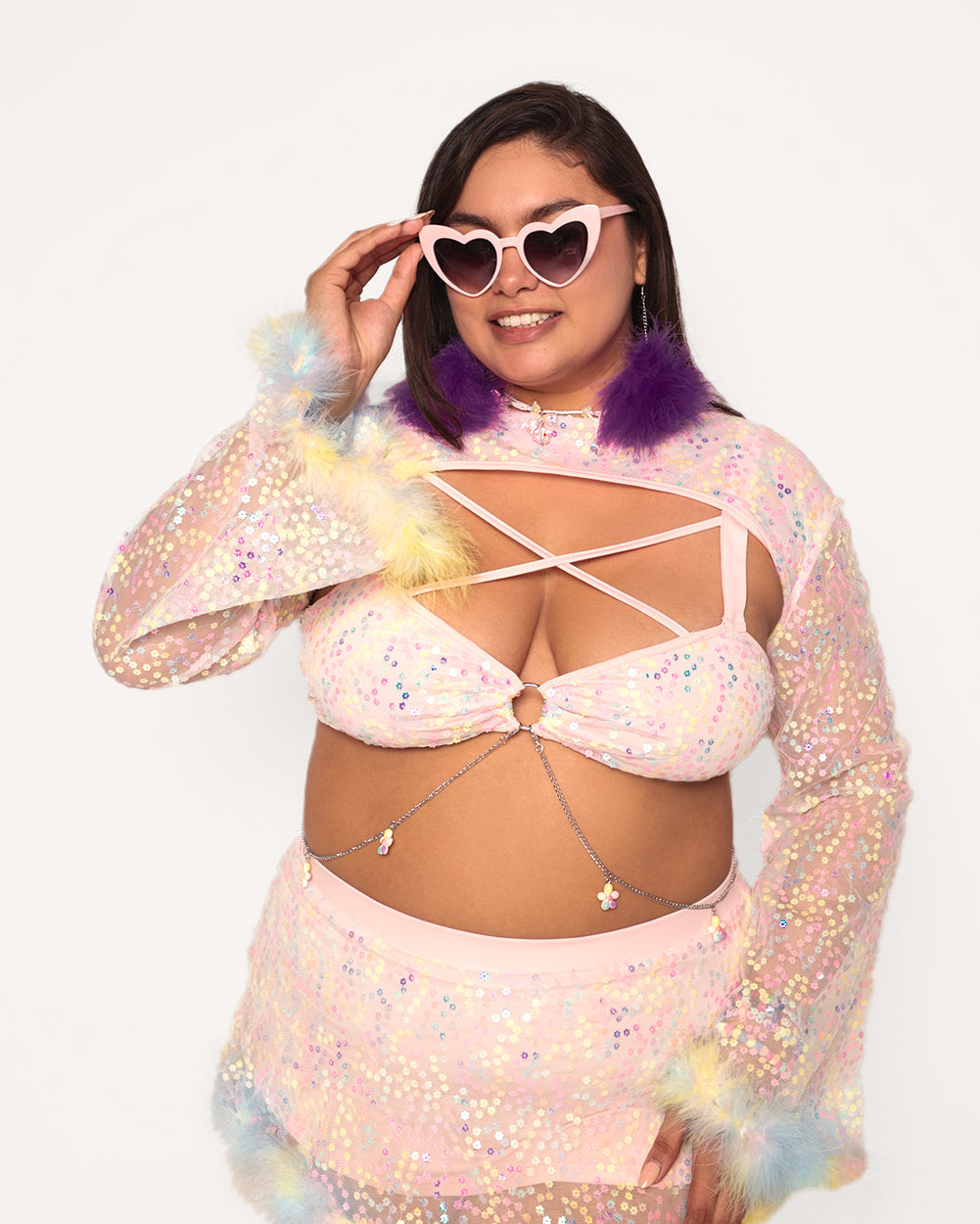 Katie Kayyyy x iHR Pastel Prism Ultra Crop Top - Image 33384598700215