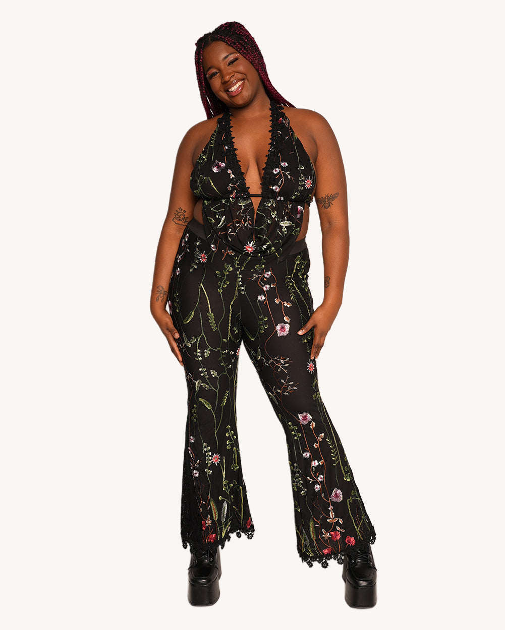 Lace Flower Fields Bell Bottoms - Image 5