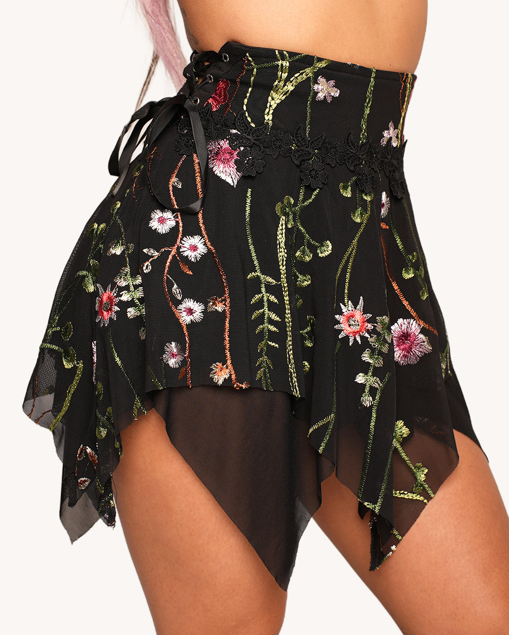 Lace Flower Fields Ruffle Skirt - Image 34709772206263