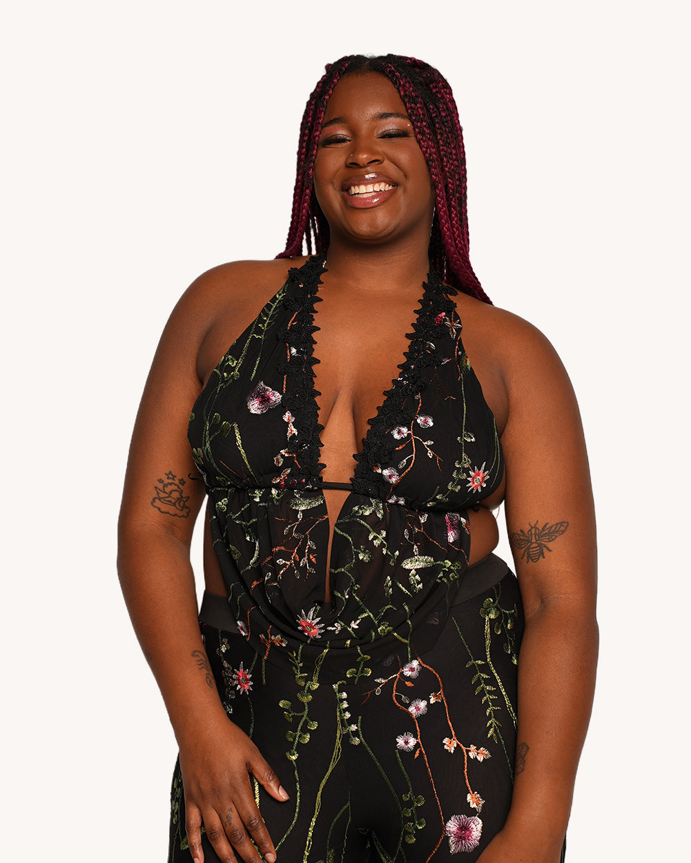 Lace Flowerfields Cowl Top - Image 34709582020791