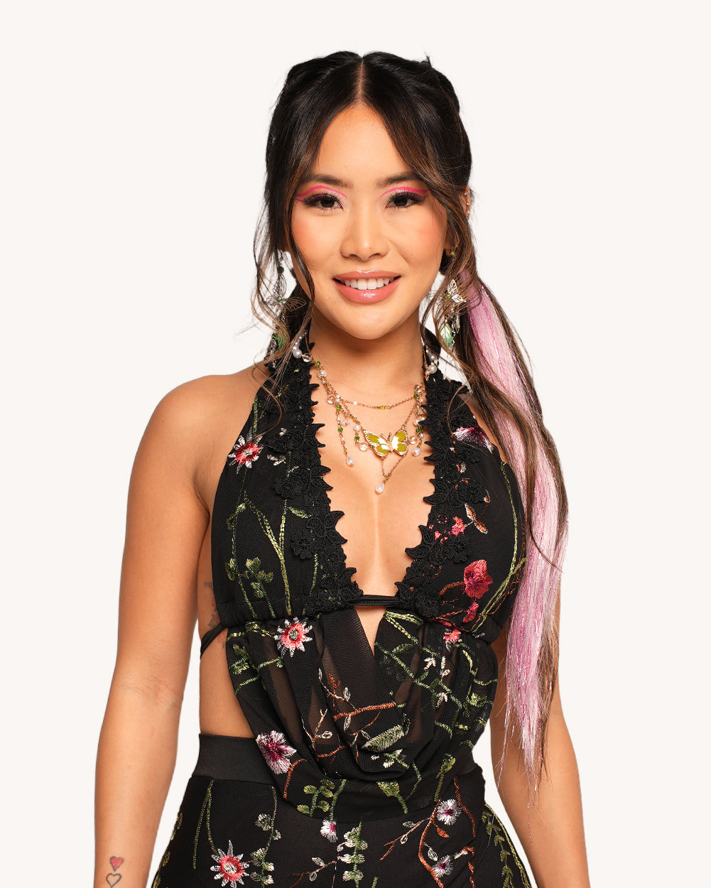 Lace Flowerfields Cowl Top - Image 34709917958327