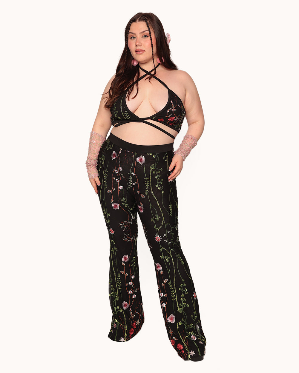 Lace Flowerfields Stretch Halter Top - Image 7