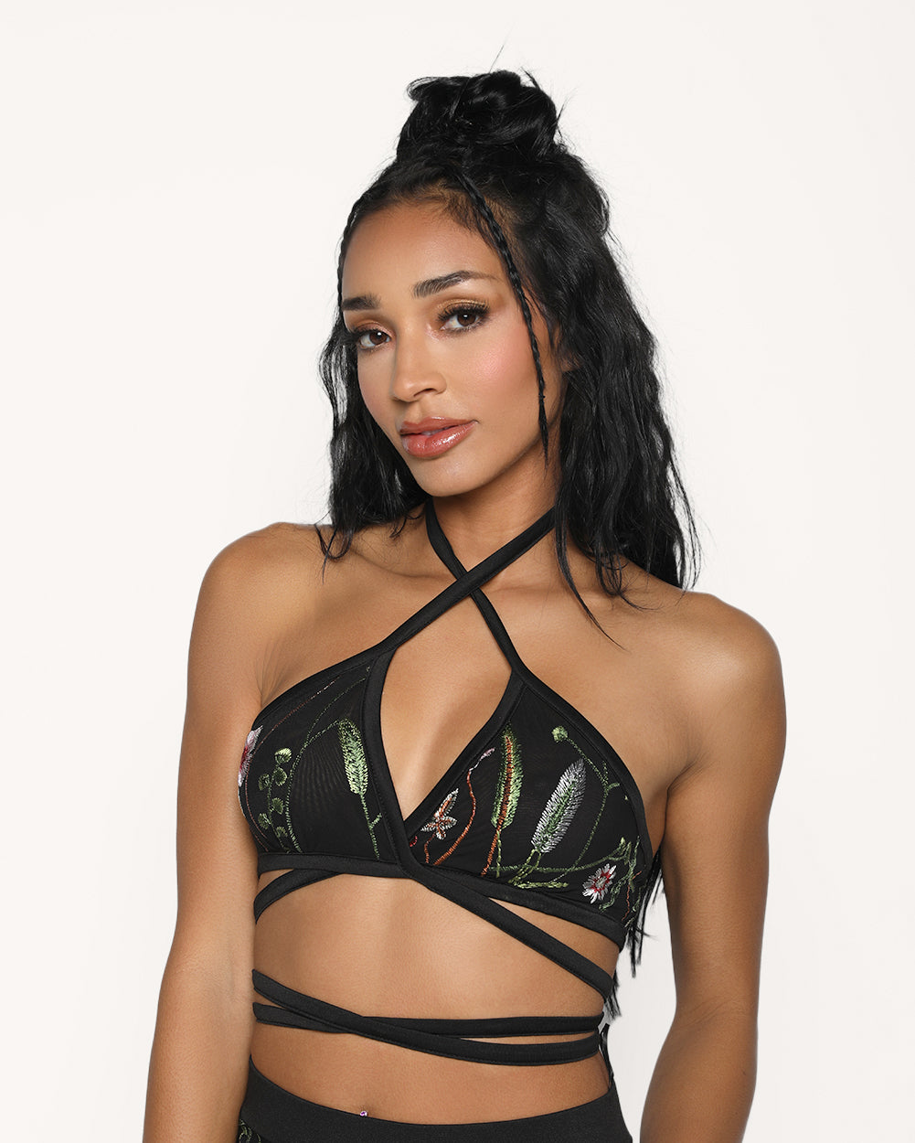 Lace Flowerfields Stretch Halter Top - Image 2