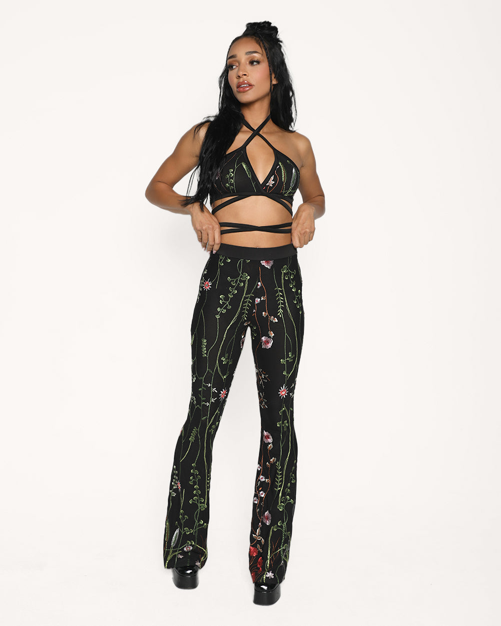 Lace Flowerfields Stretch Pants - Image 3