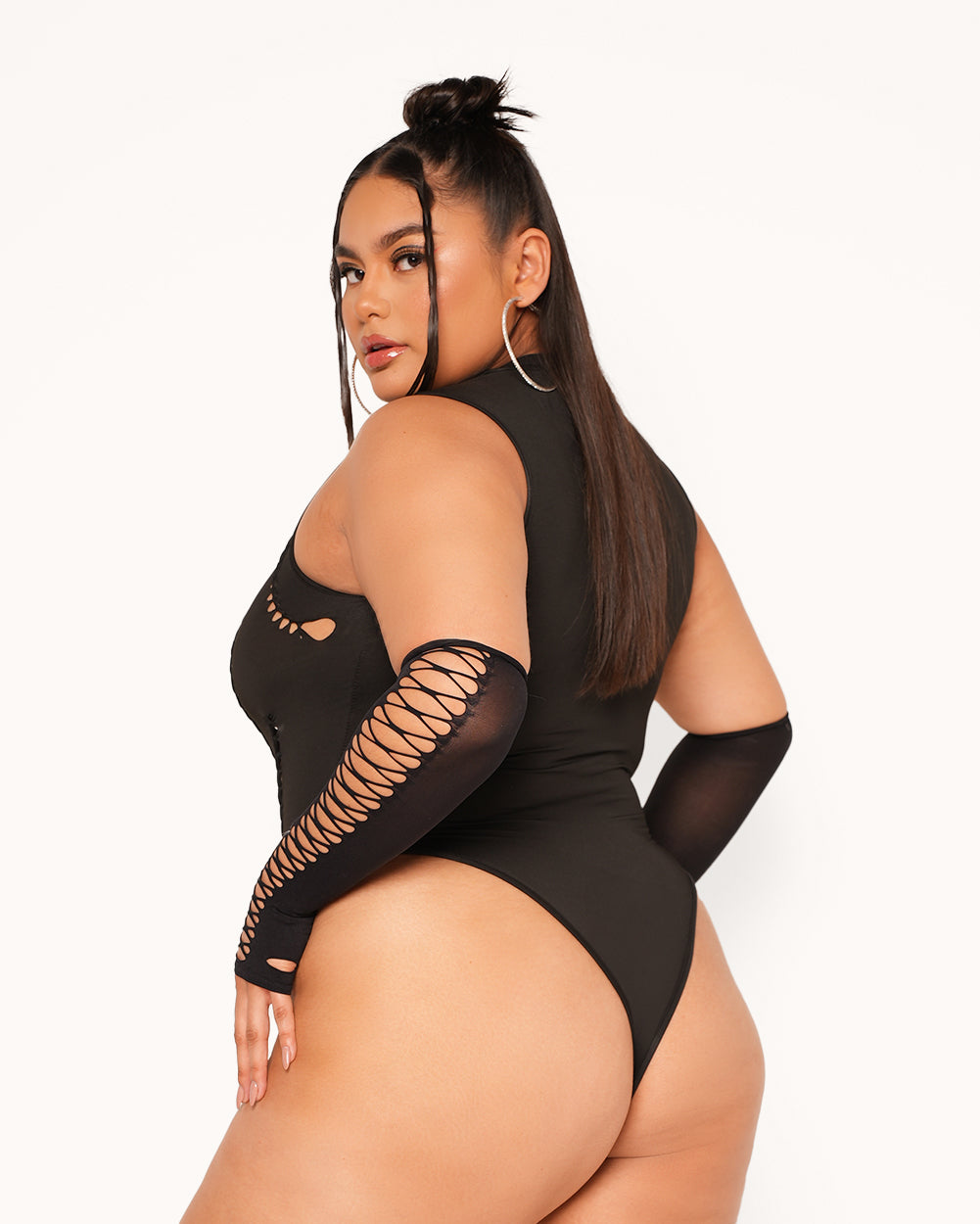 Let's Get It Started Bodysuit-Black-Curve1-Back--Anyssa---2XL