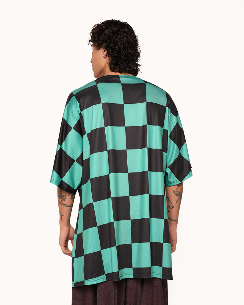 Level Up Robe-Black/Green-Regular-Back--Aden---L