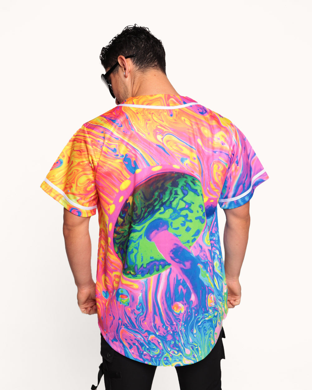 Liquified Mushroom Jersey-Neon Blue/Neon Pink/Yellow-Regular-Back--Eric2---L