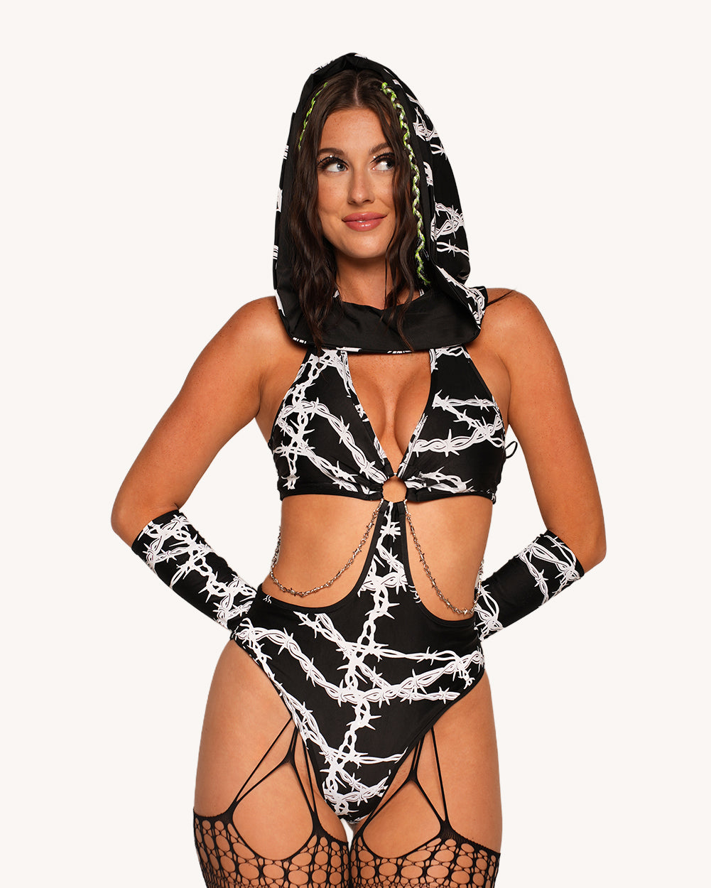 Live Wire Reflective Bodysuit with Sleeves - Image 1