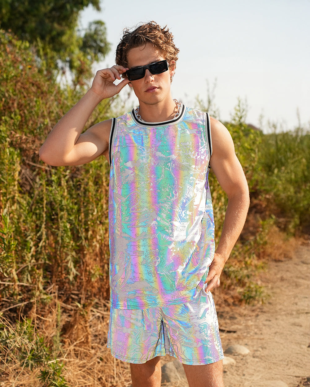 Reckless Men's Reflective Shorts-Men