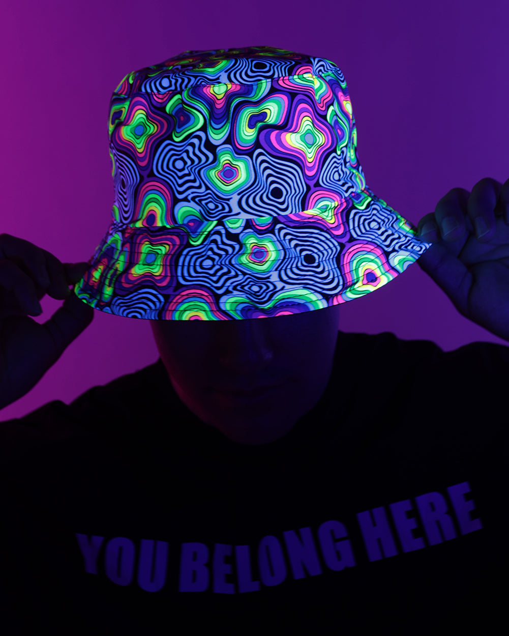 Leblunt x iHR Love Vortex Reversible Bucket Hat with Stash Pocket - Image 32832977830071