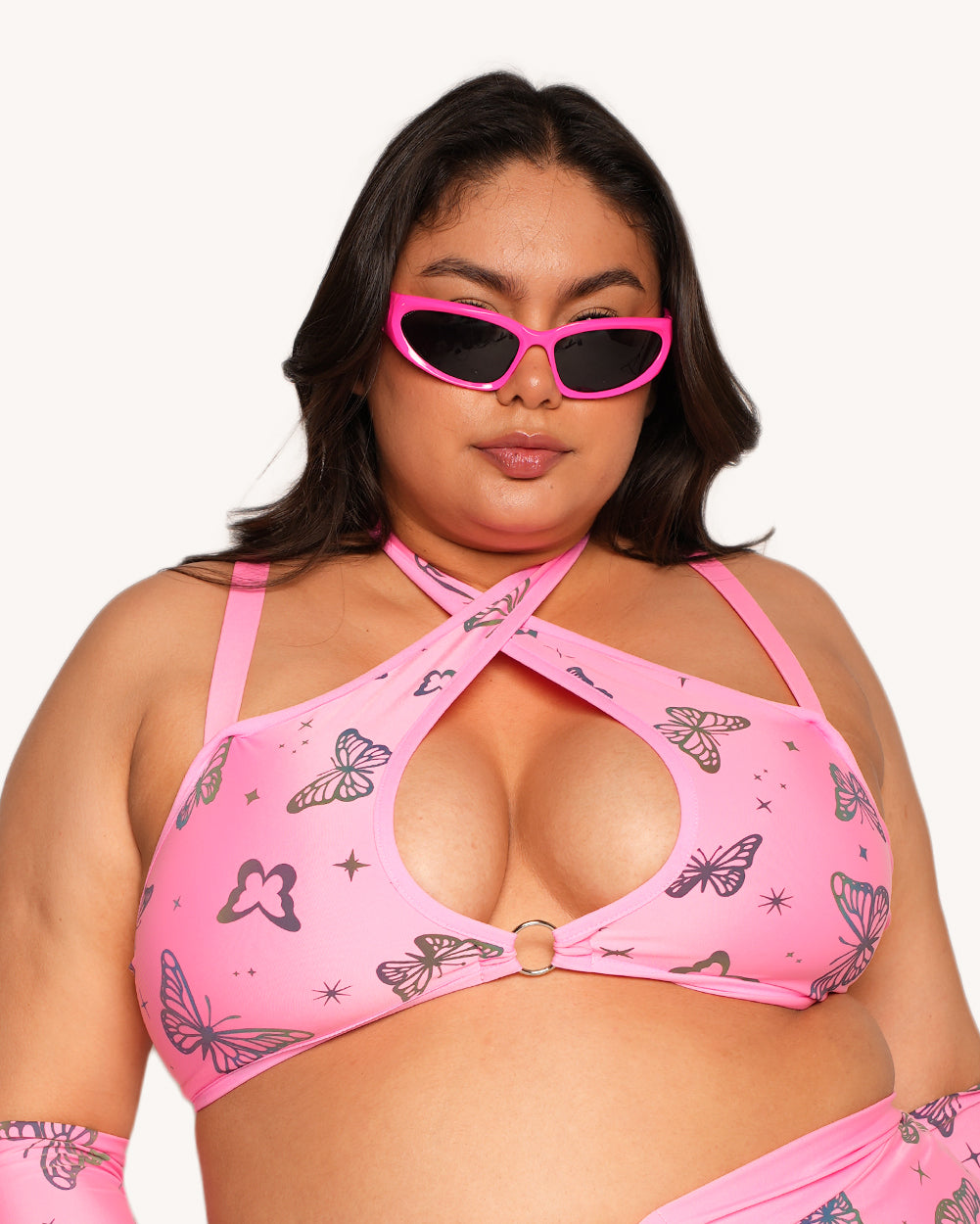 Lucid Flight Pink Rainbow Reflective Top with Sleeves - Image 7