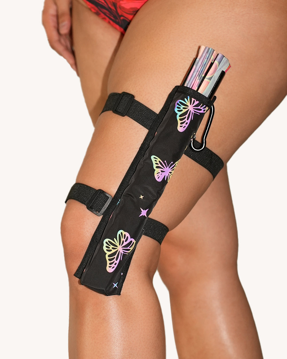 Lucid Flight Rainbow Reflective Strap & Clip-on Fan Holster - Image 32387229515959