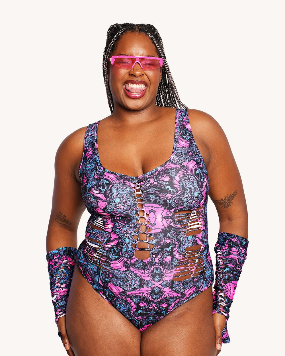 Lucid Lava Bodysuit with Sleeves - Image 5