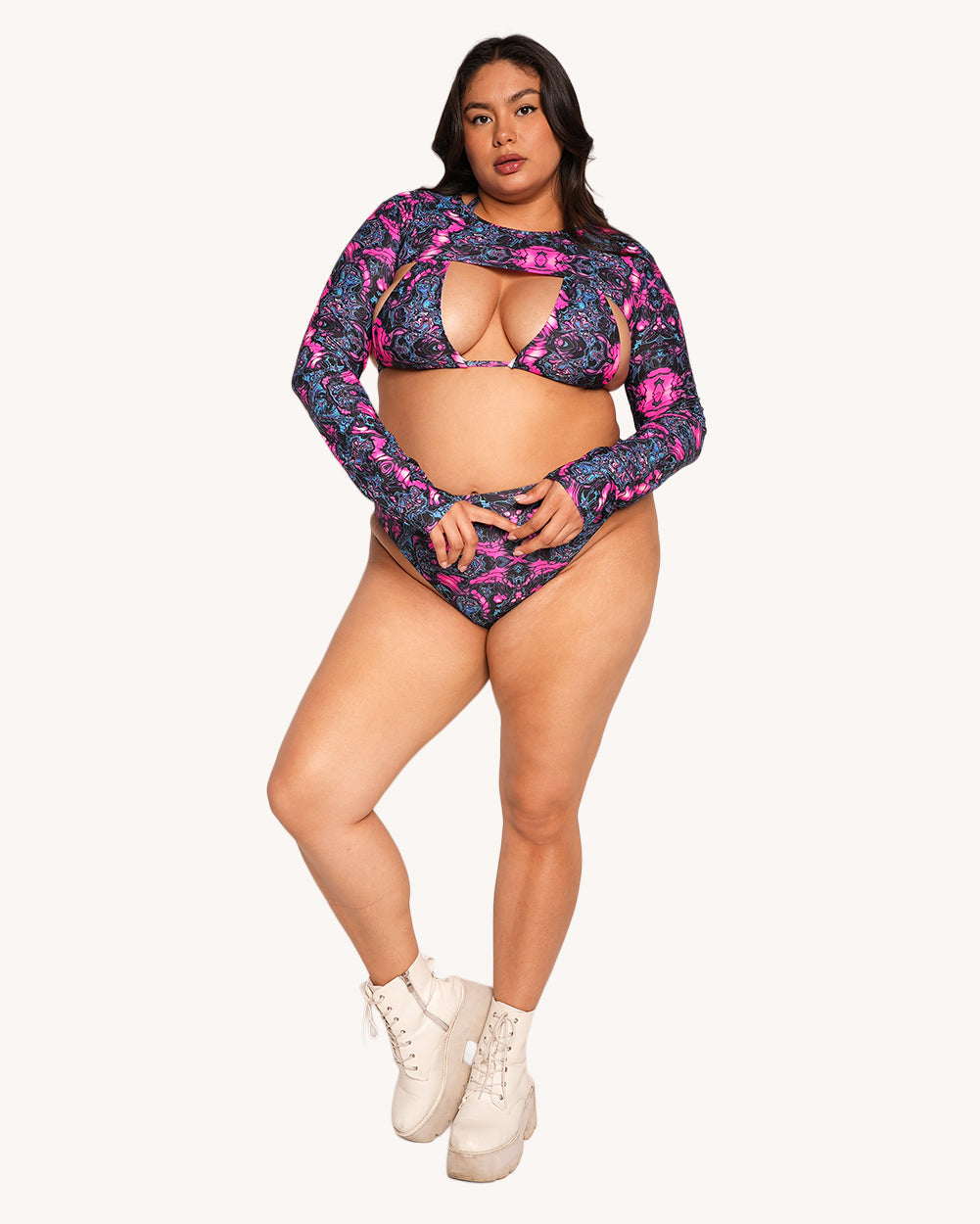 Lucid Lava Hi-Cut Booty Shorts - Image 35402507288759