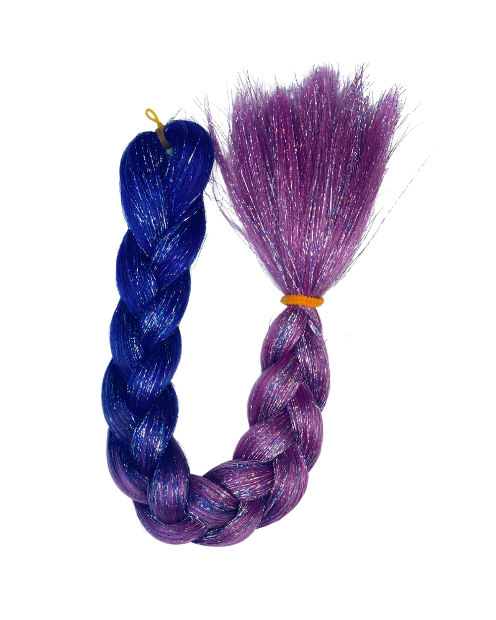 Lunautics Infinity Ombre Hair Extension with Tinsel-Blue/Purple-Front