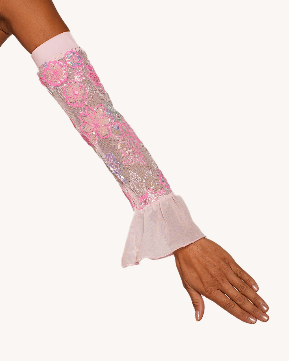 Magical Twinkling Bodysuit with Sleeves and Garter - Image 2