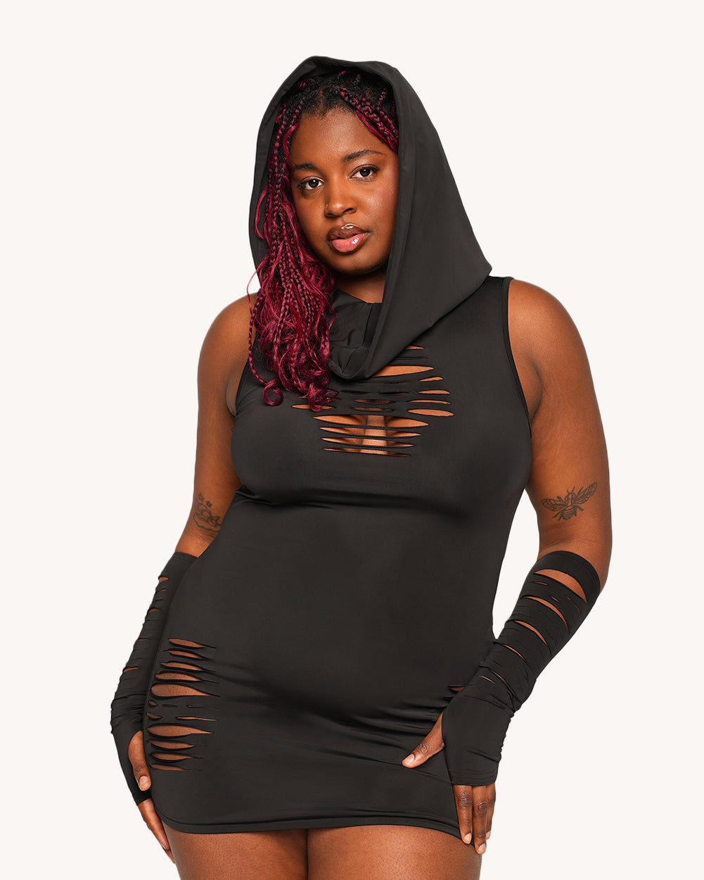 Manhattan Moment Hooded Dress with Sleeves - Image 4