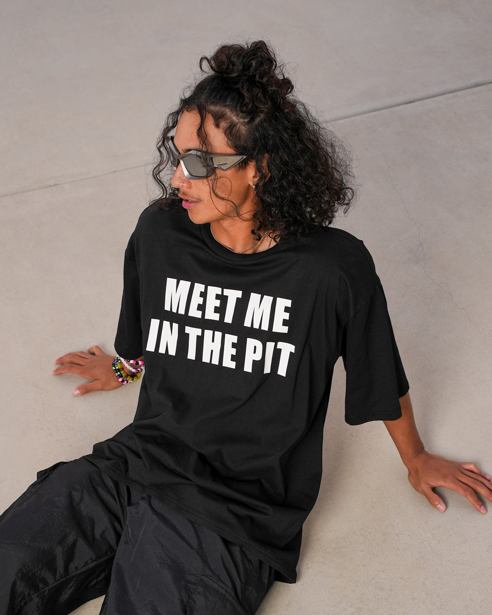 Meet Me in the Pit Oversized Tee-Men