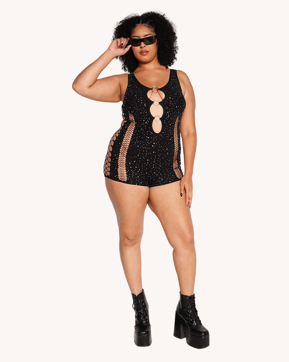 Miami Life Rhinestone Romper - Image 6