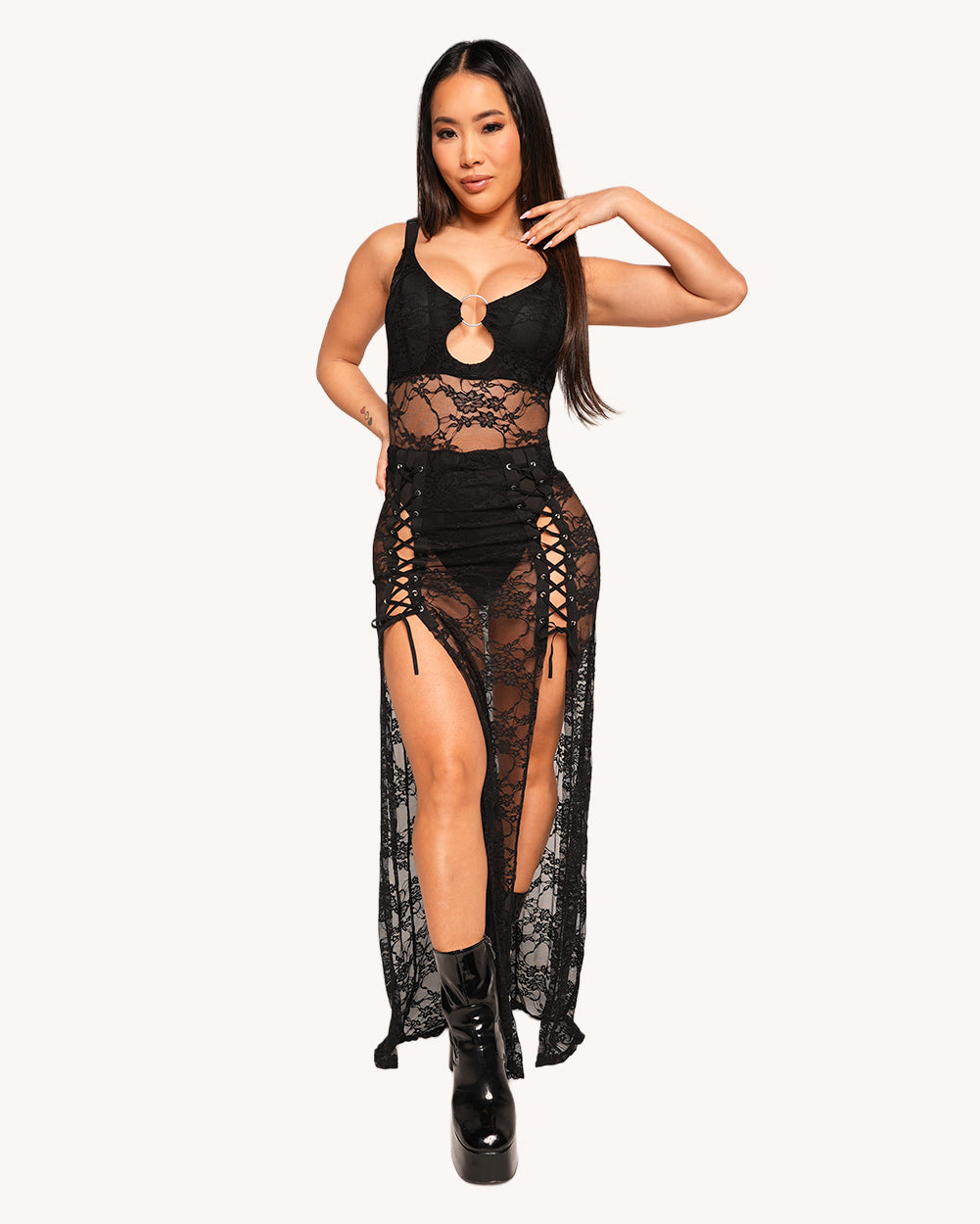 Midnight at the Mojave Maxi Dress - Image 34868397572279