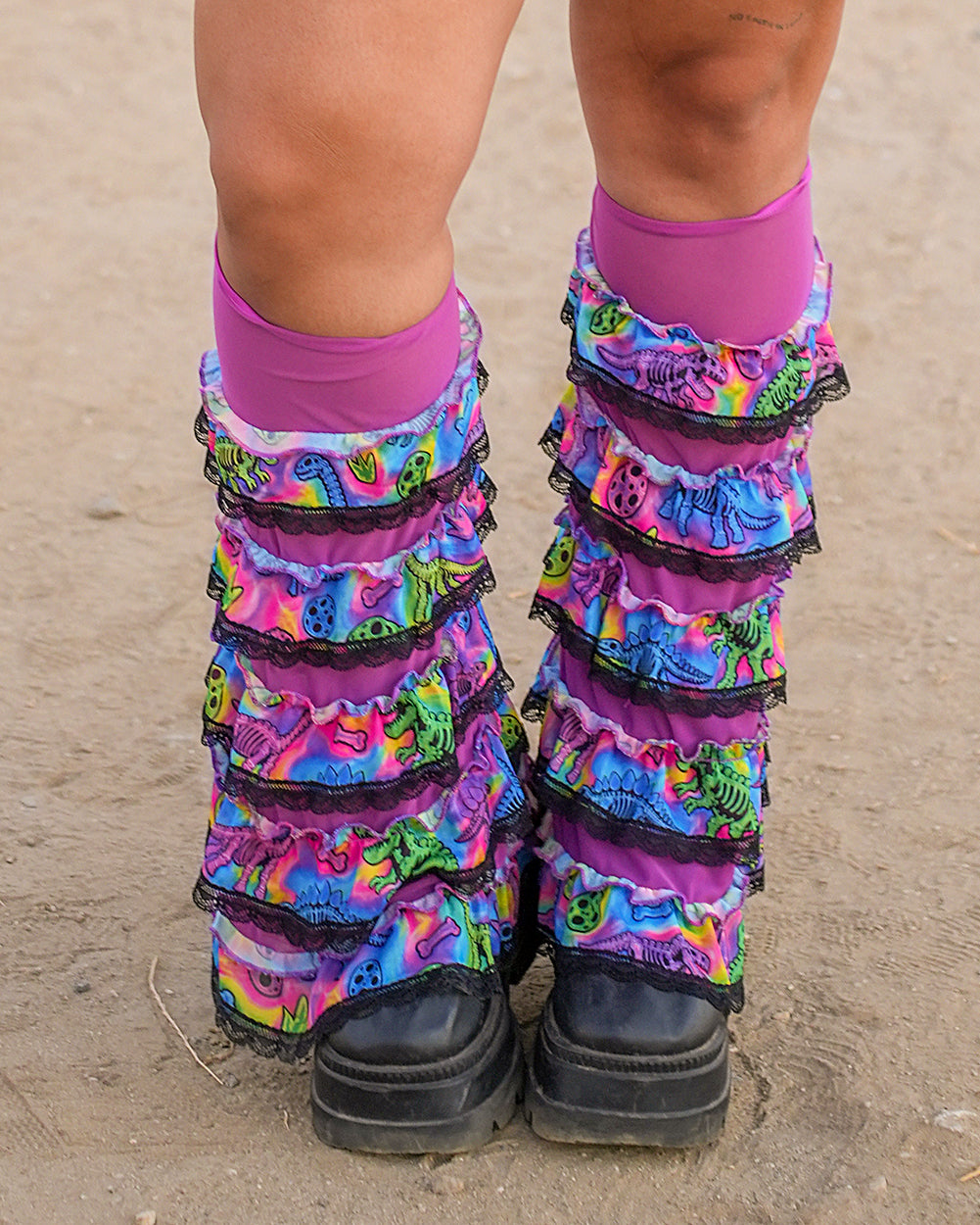 Neon Dino Boot Covers - Image 37535013994679