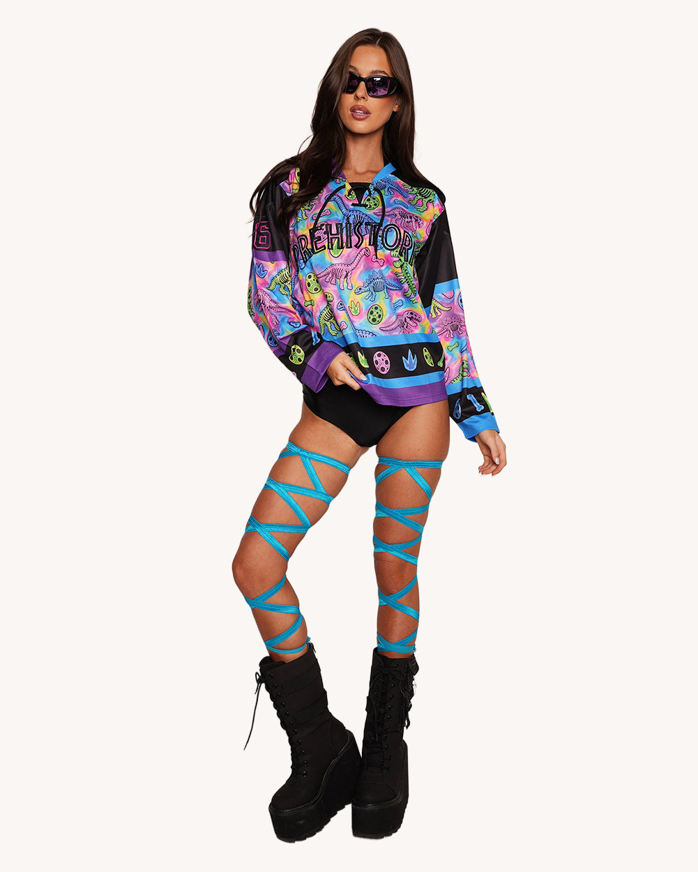 Neon Dino Hockey Jersey - Image 3
