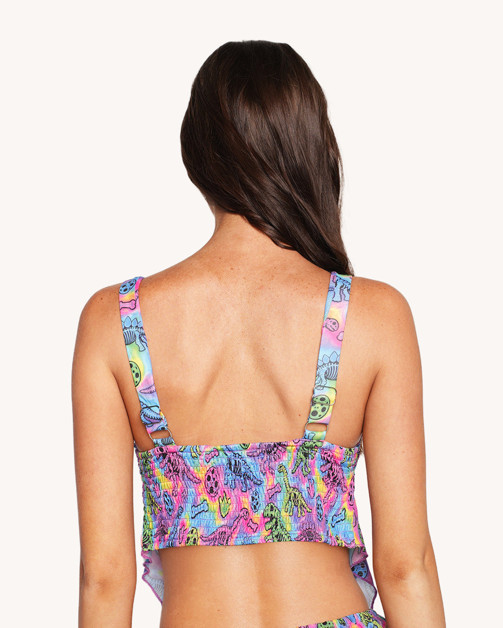 Neon Dino Ruffle Bra Top - Image 3