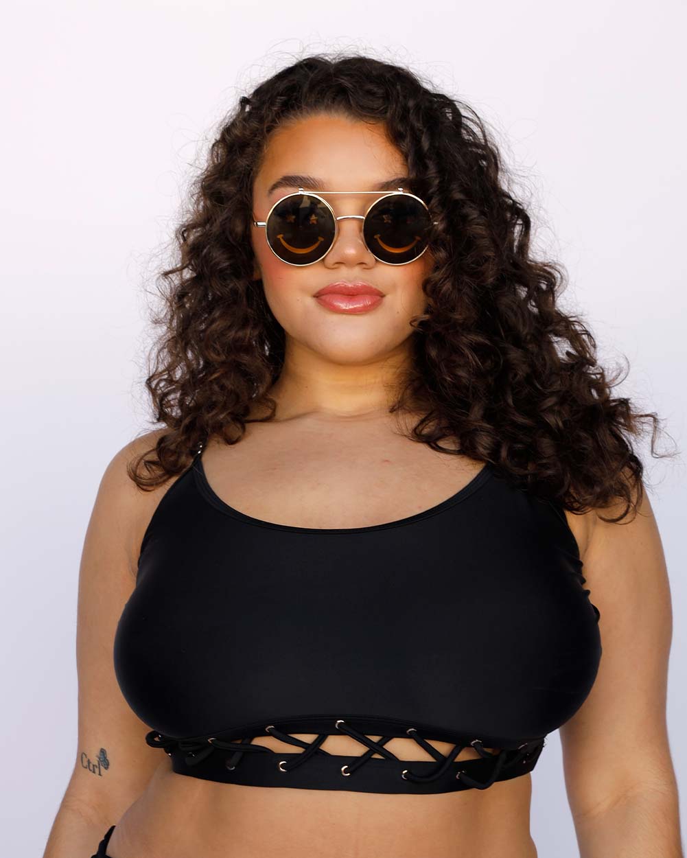 Netherworld Nightlife Crop Top-Black-Curve1-Front--Makayla3---1X