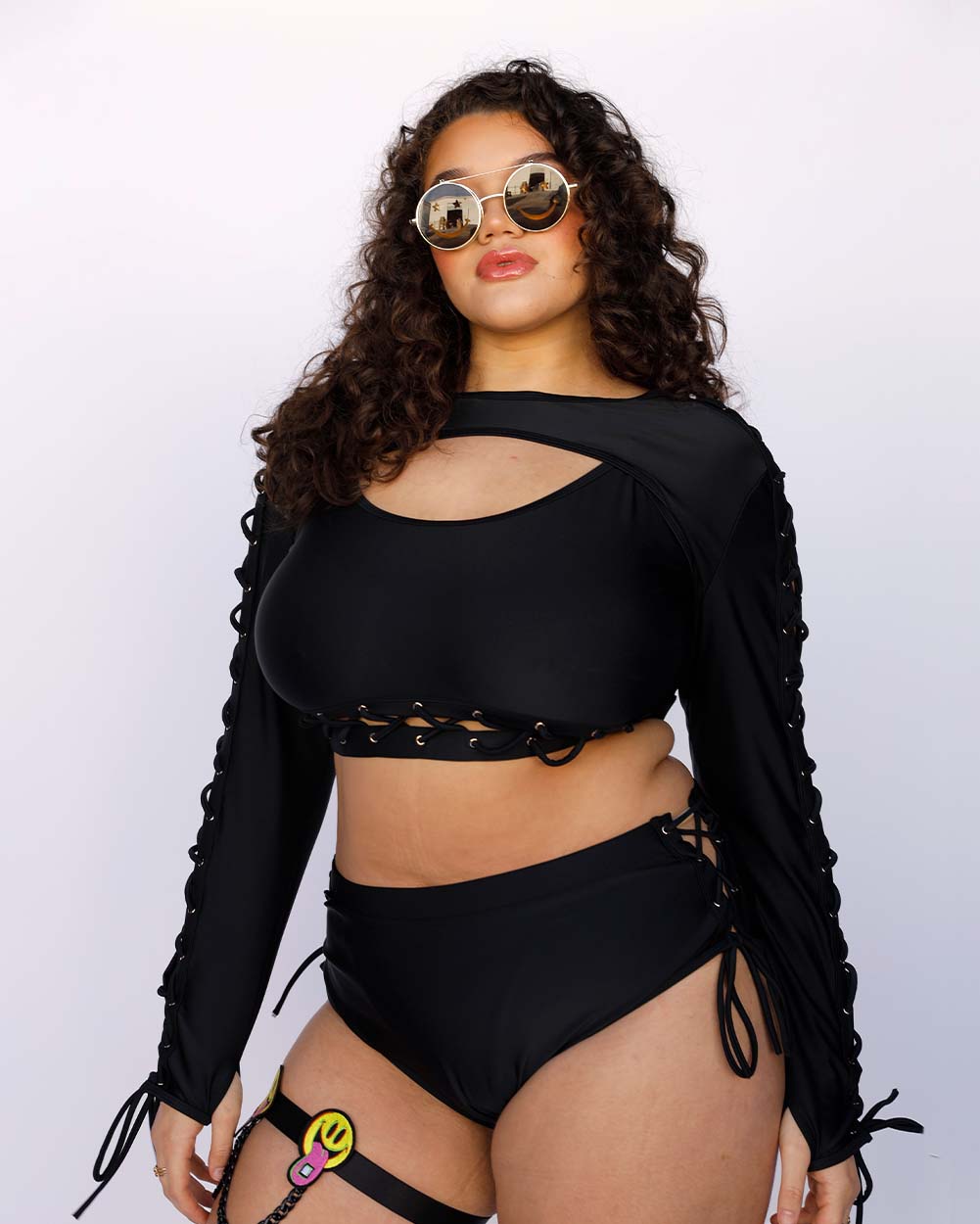 Netherworld Nightlife Ultra Crop Top-Black-Curve1-Front--Makayla3---1X