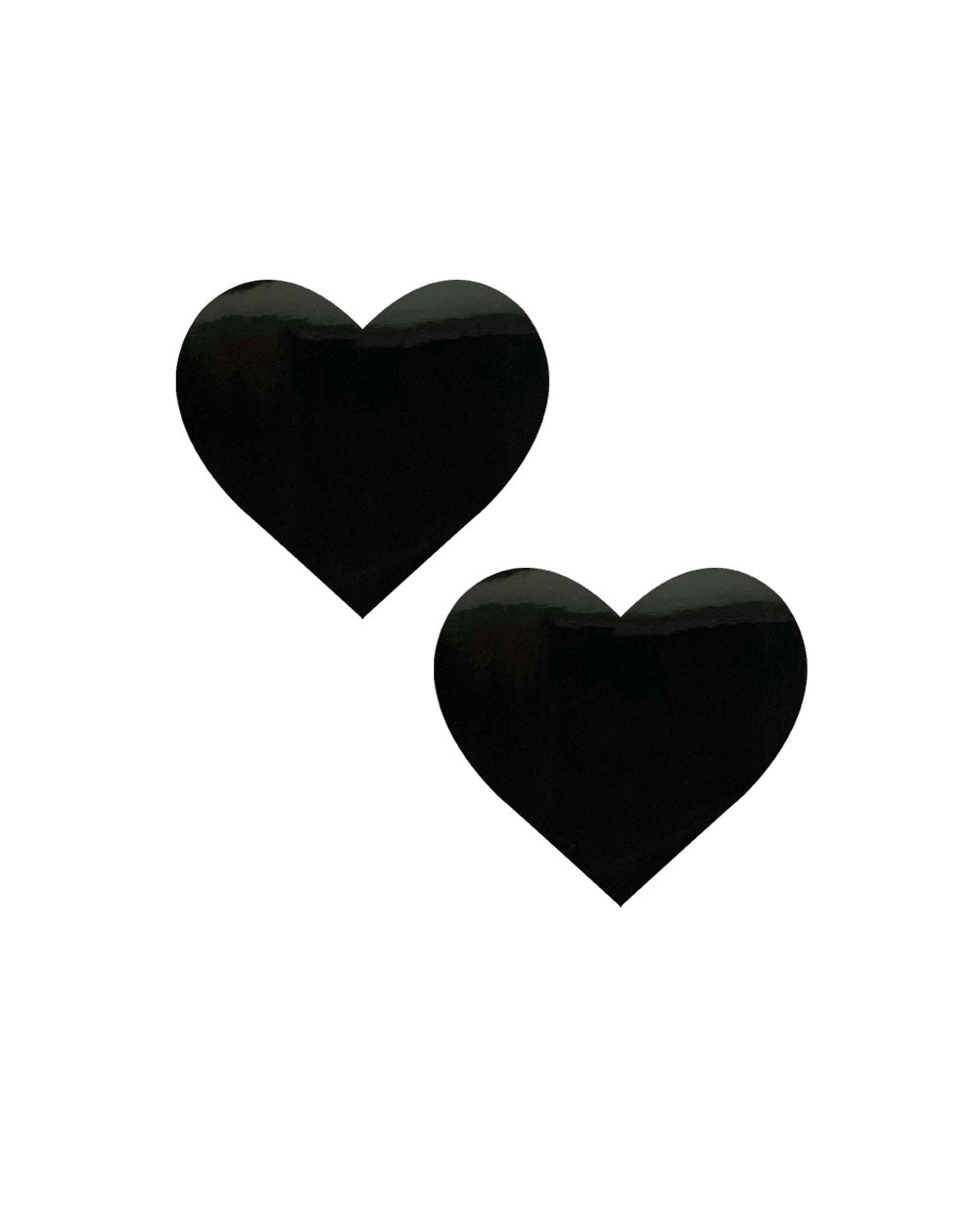 Neva Nude Feelin' Emo Heart Pasties-Black-Front