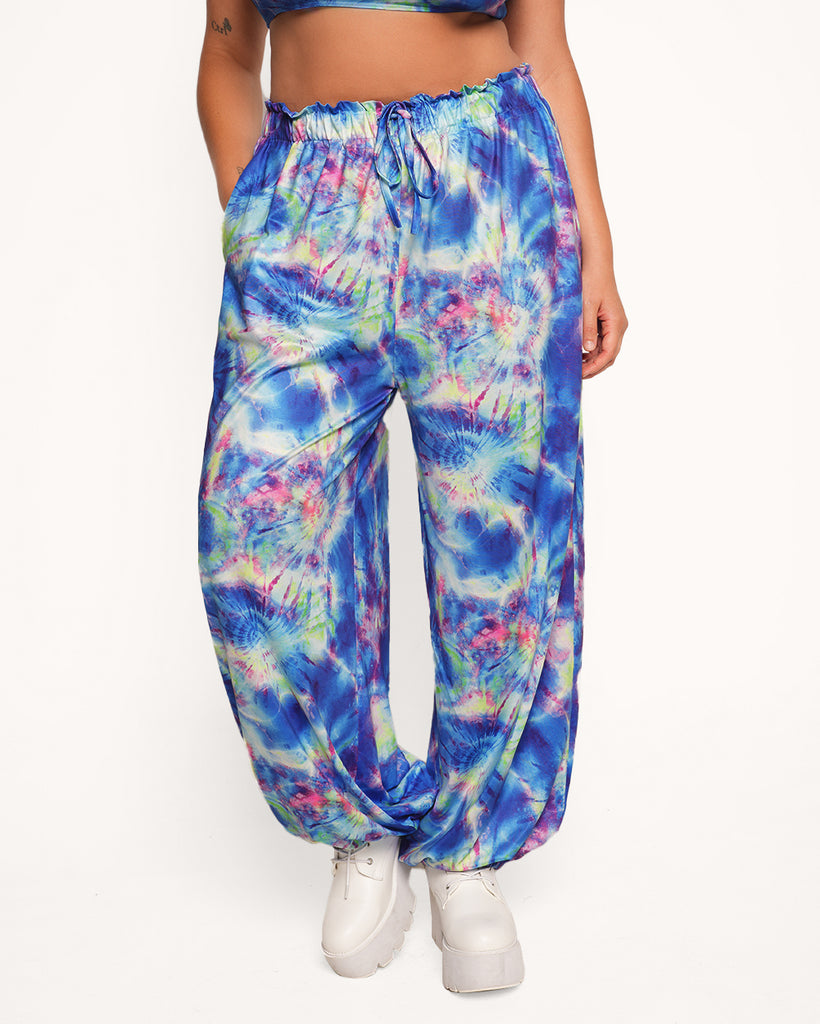 Ocean Waves Harem Pants-Blue/Purple/White-Curve1-Front--Makayla3---1X