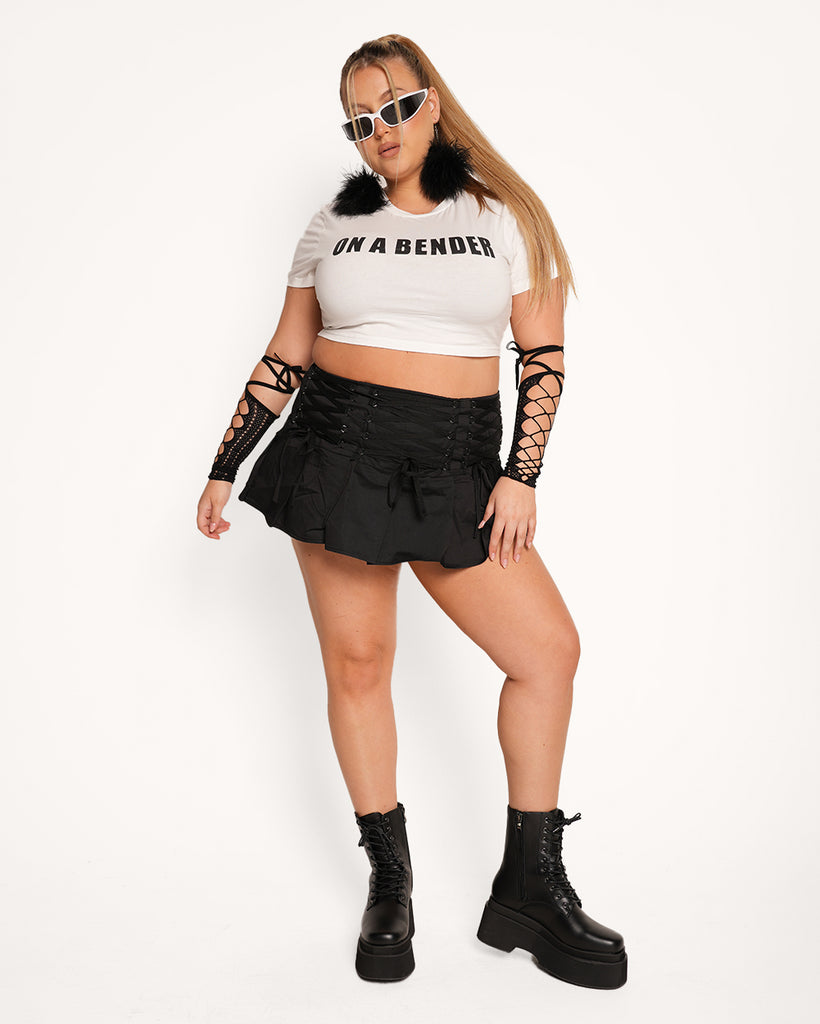 On A Bender Cropped Baby Tee-Black/White-Curve1-Full--Catherine---1X
