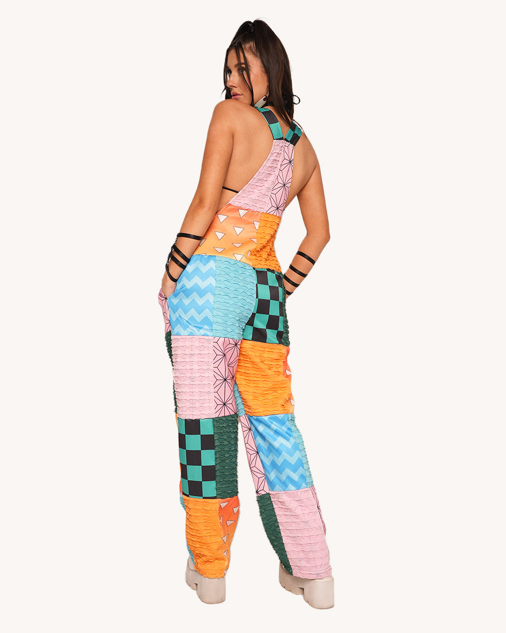 Otaku Patchwork Overalls - Image 1